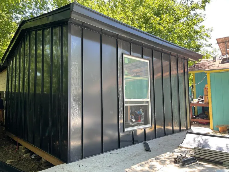 Black standing seam metal wall panels for Metal Roof Installation in New Hope