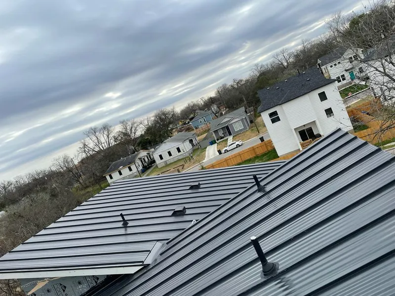 Standing seam metal roof panels with vents for Skylight Repair in New Hope